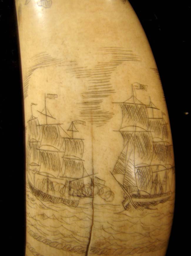 A late 19th or early 20th century whale's tooth with whaling motif. — image 6